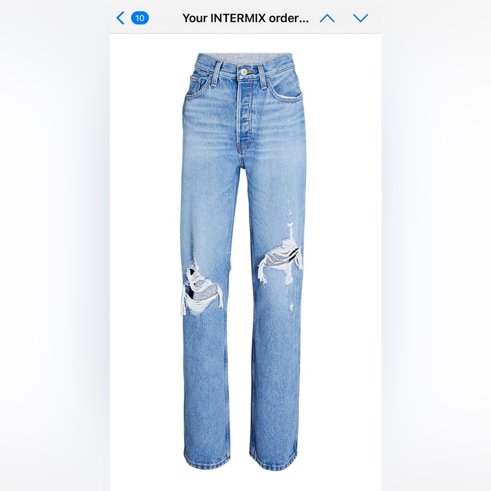 BRAND NEW 
RE/DONE
90s High-rise Loose Straight-leg Jeans